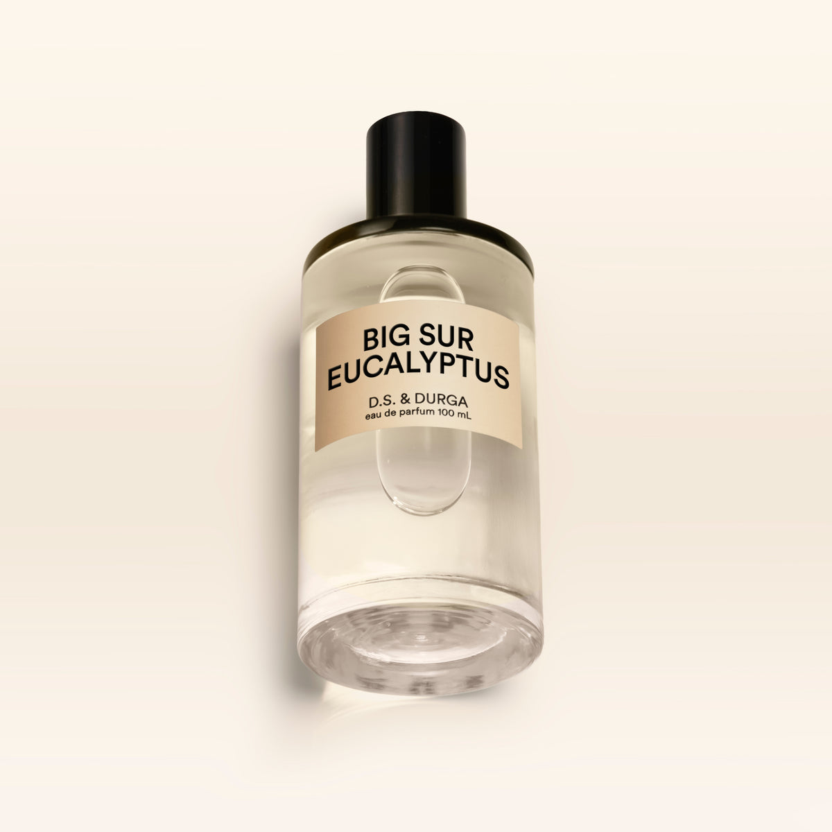 A 100 mL bottle of Big Sur Eucalyptus perfume.