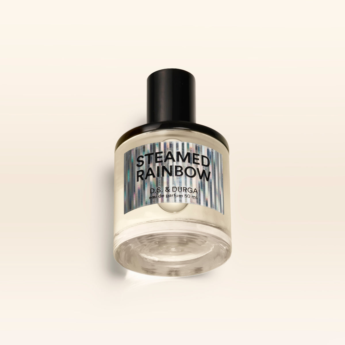 A bottle of Steamed Rainbow perfume